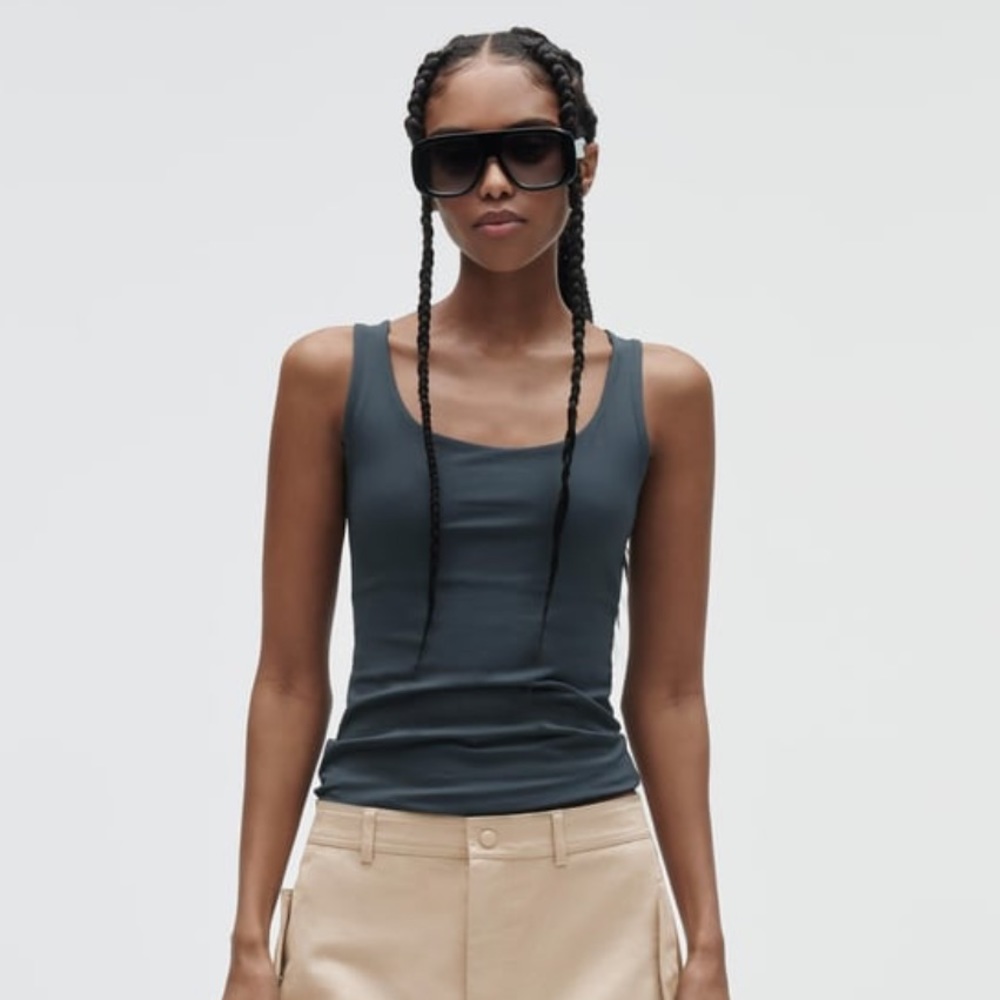 Zara Wide Strap Stretch Top
